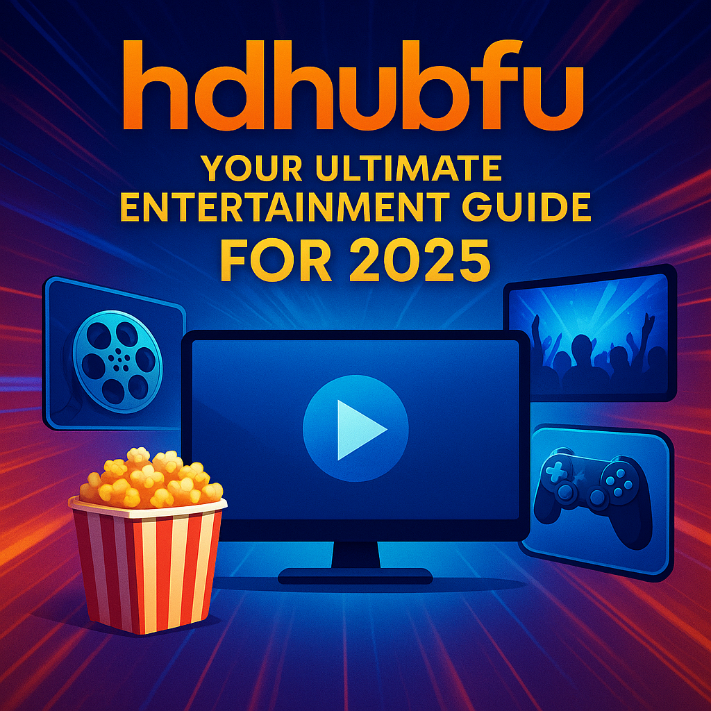 Screenshot of hdhubfu homepage showing multilingual movie selections in 2025
