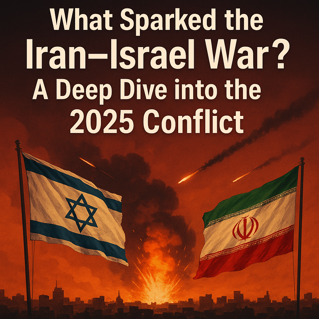 Missile strikes and smoke during Iran-Israel War 2025