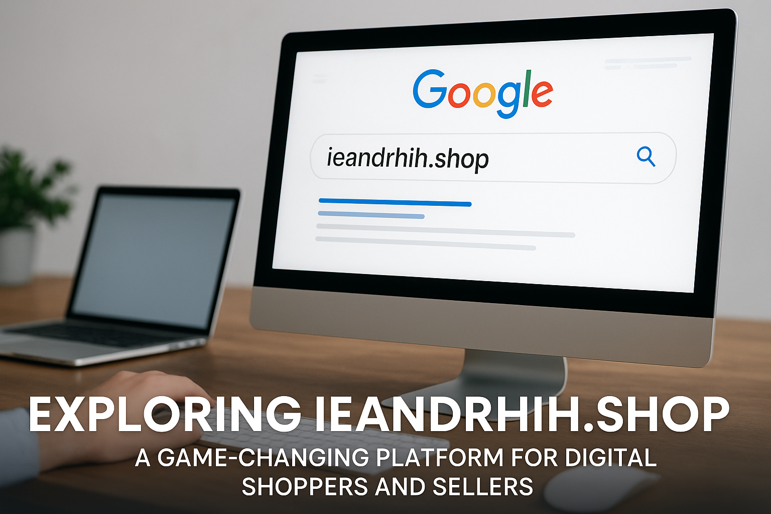 Futuristic online shopping dashboard from ieandrhih.shop showing secure e-commerce tools and global marketplace features