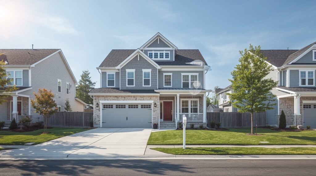 Modern family home with secure home insurance protection