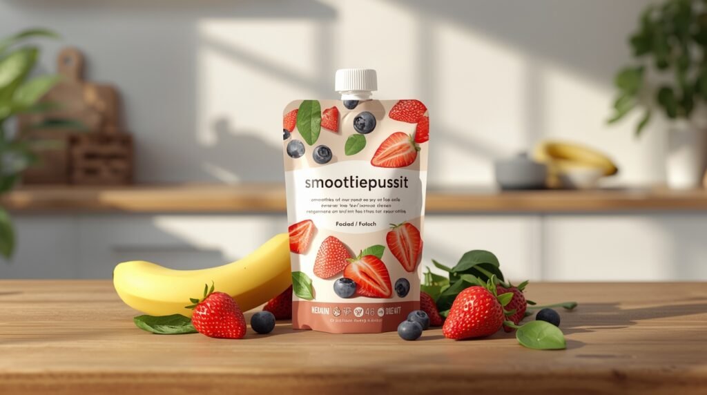 Smoothiepussit healthy smoothie pouch with fresh fruits