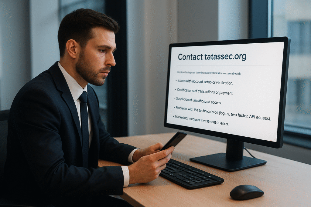 Contact tatassec.org customer support guide for UK and USA users