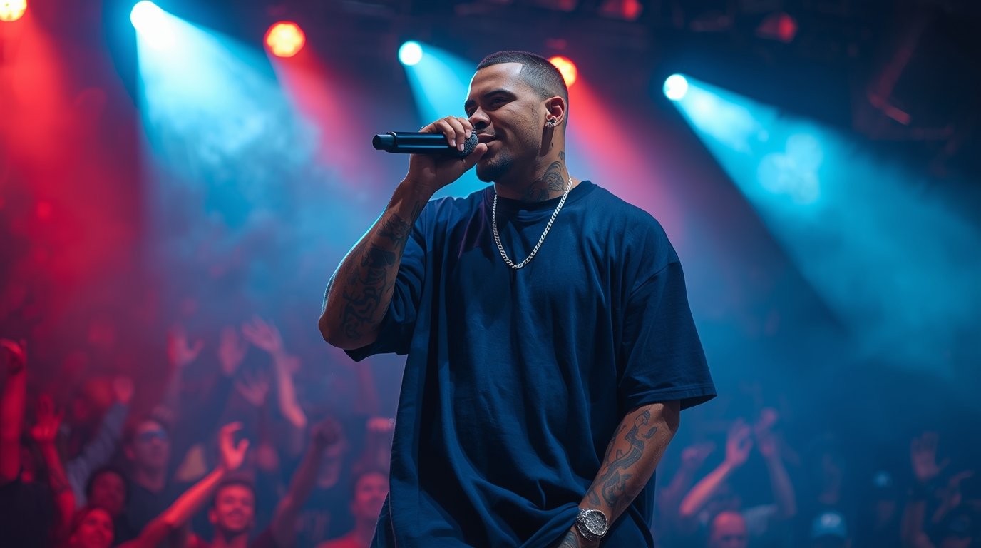 BigXThaPlug performing on stage during a live hip hop concert