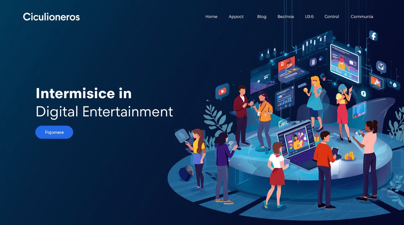 Ciulioneros digital entertainment platform concept illustration