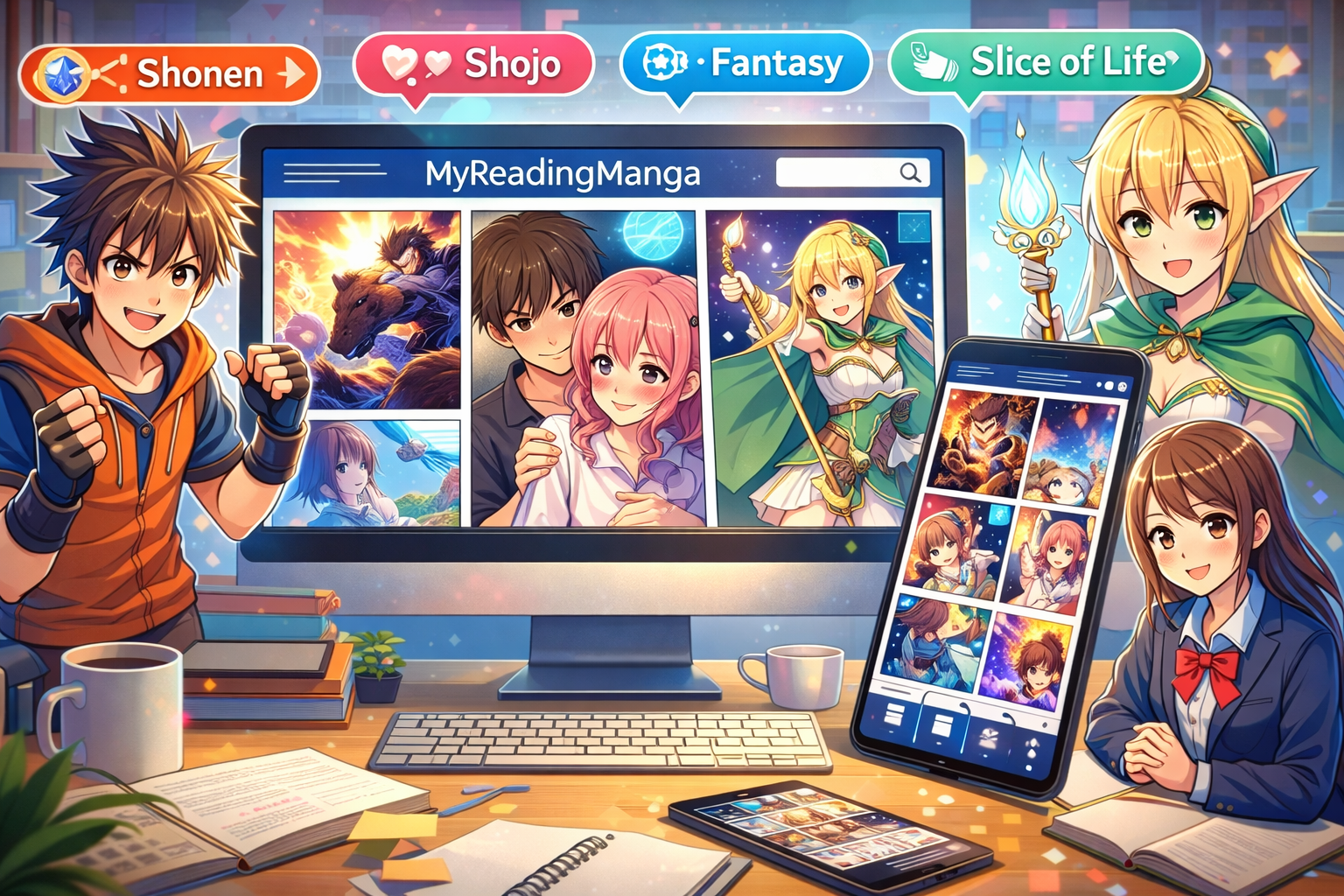 MyReadingManga digital manga reading platform for anime and manga fans